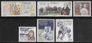 Sweden Scott #'s 1672 - 1677 MNH