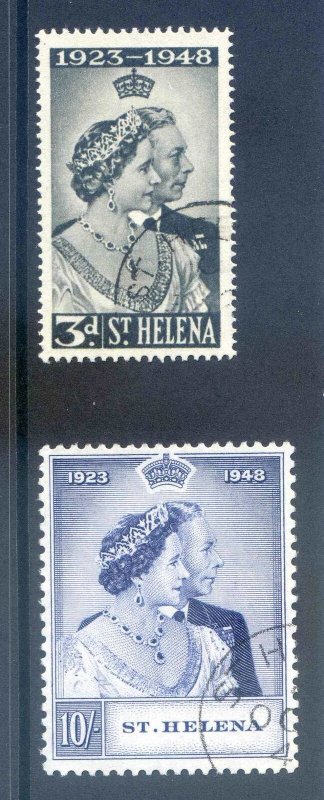 St Helena 1948 Silver Wedding SG143/4 Fine Used