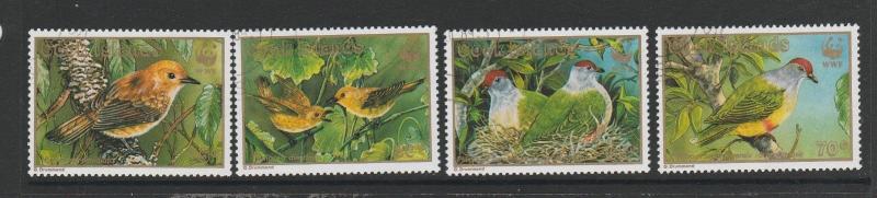 Cook islands 1990 Endangered Birds VFU/CTO SG 1222/25