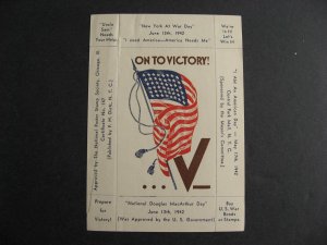 USA WWII On To Victory label but it is torn, faulty, see, expand the pictures 