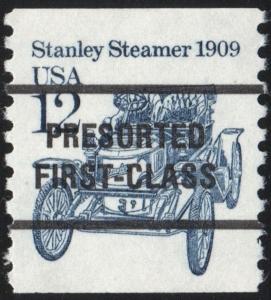 SC#2132a 12¢ Stanley Steamer Precancel Coil Single (1985) MNH