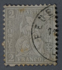 Switzerland #41 Used Fine/VF Cancel FEU.... Date 11.