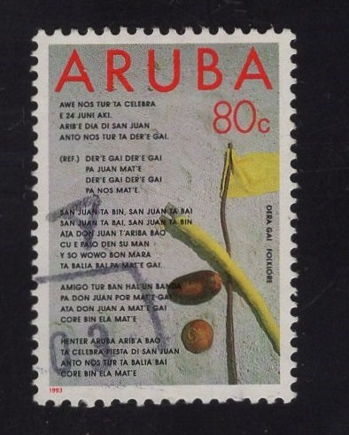 Aruba   #94 used 1993    folklore   80c