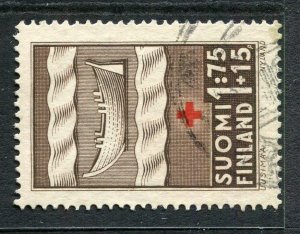 FINLAND; 1942 early Pictorial Red Cross issue fine used 1.75Mk. value