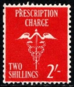 1960 Great Britain 2 Shillings Queen Elizabeth II Revenue Prescription Charge