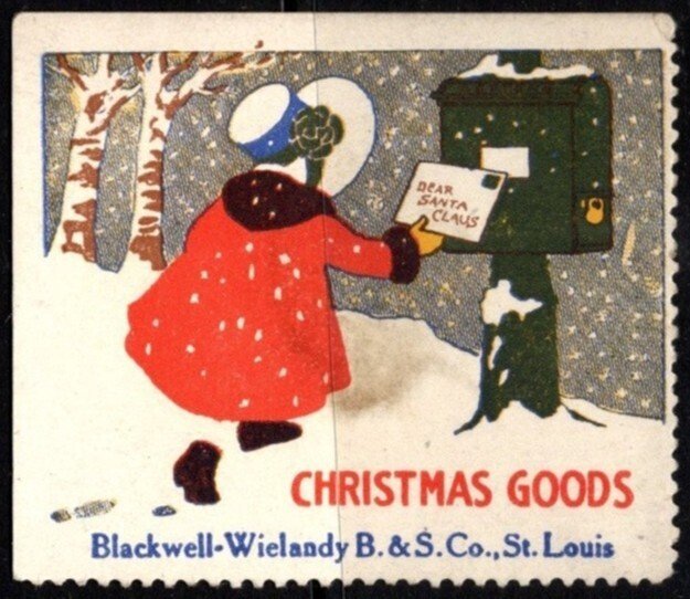 Vintage US Poster Stamp Christmas Goods. Blackwell-Wielandy B. And S. Company