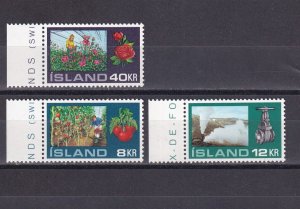 SA07b Iceland 1972 Greenhouses mint stamps