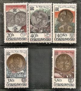 Czechoslovakia 2161-65 MNH 1978 Coins