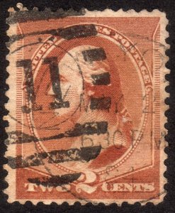 1883, US 2c, Washington, Used, Sc 210