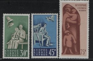 CYPRUS      254-256  MINT HINGED SET