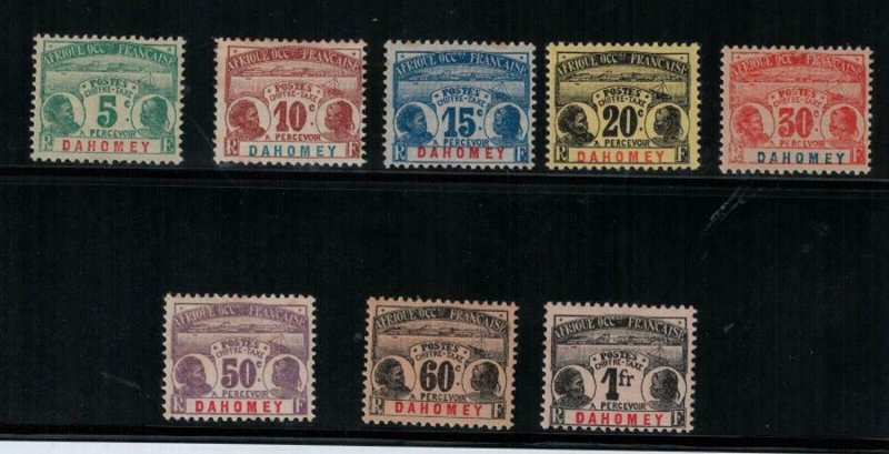 Dahomey 1906 SC J1-J8 Mint Set