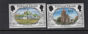 Falkland Islands  #402-03  (1984 New Rate surcharge set) VFMNH CV $1.00