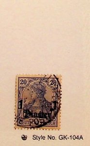 GERMAN OFFICES IN TURKEY Sc 33 USED ISSUE OF 1905 - 1p ON 20pf - LOT3