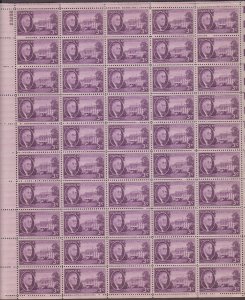 US, 932, FRANKLIN ROOSEVELT, FULL SHEET OF 50, MINT NH, 1940'S COLLECTION