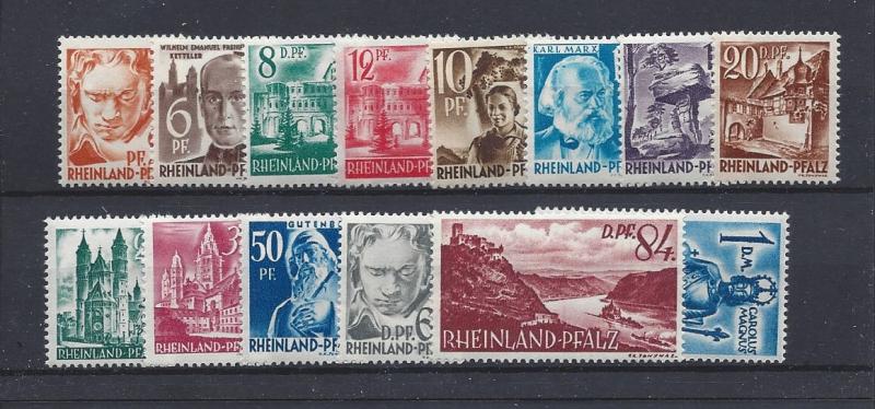 Germany (Rhine-Palatinate), 6N16-6N29,Occupation Stamps Singles,**MNH**,(LL2019)