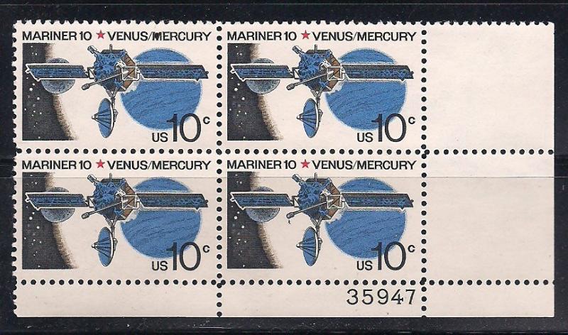 US Plt Blk Sc# 1557 Mariner Spacecraft #35947 LR MNH