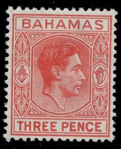 BAHAMAS GVI SG154b, 3d scarlet, M MINT.