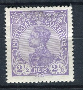 PORTUGAL; 1910 early Alfonso issue Mint hinged 2.5r. value