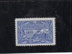 CANADA # 302 VF-MH $1 FISHERMAN CAT VALUE $60