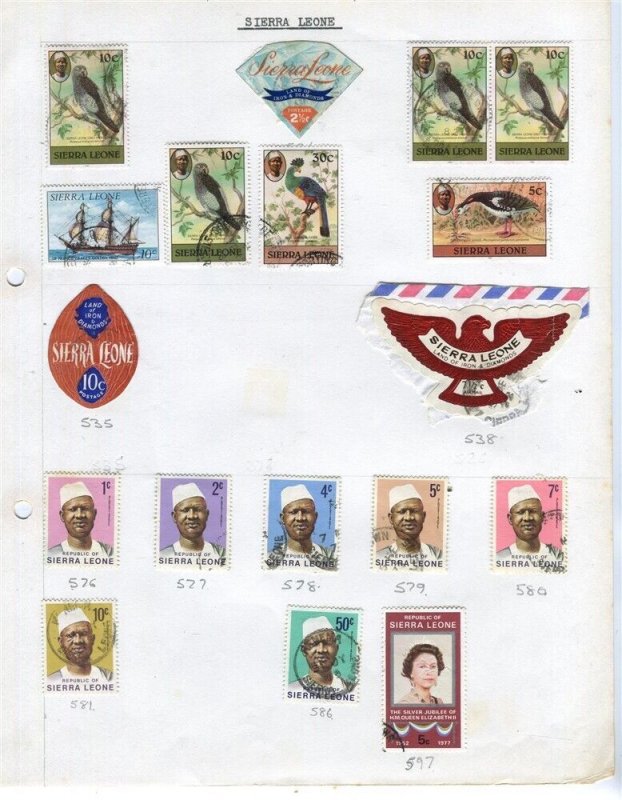 SIERRA LEONE; 1950s-60s early QEII Pictorial issues useful used Lot on page