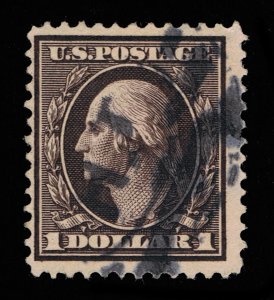 AFFORDABLE GENUINE SCOTT #342 FINE USED 1909 VIOLET BROWN $1 WASHINGTON #21575