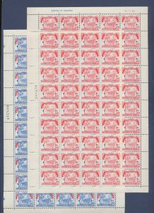 PARAGUAY  - Scott 509-510 - MNH full sheets, some perf seps - 1957