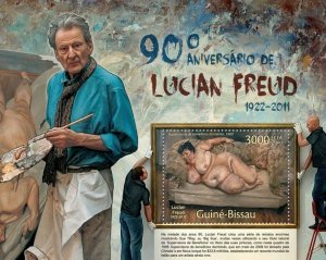 Guinea 2012 MNH - Paintings of Lucian Freud (90th Anniversary 1922-2011).
