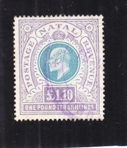 Natal: Sc #97, Barefoot 103, Used as Revenue (34290)