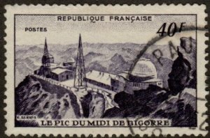 France 673 - Used - 40fr Biggore Observatory (1951) (cv $0.60)