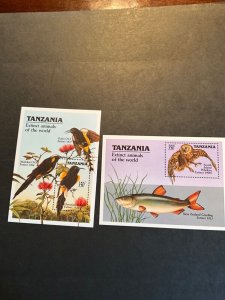 Souvenir Sheet Tanzania Scott #553-4 nh