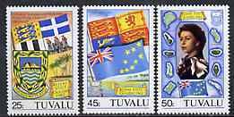 TUVALU - 1982 - Royal Visit - Perf 3v Set - Mint Never Hinged