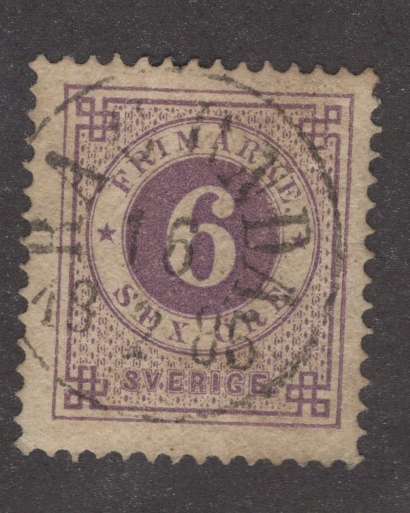 Sweden 20 U 1872 6o violet