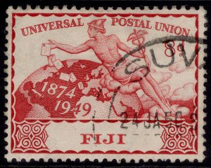 FIJI GVI SG274, 8d carmine-red UPU, FINE USED.