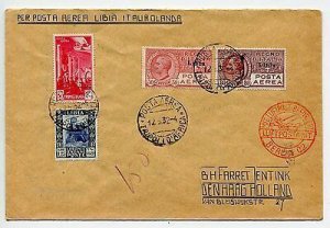 Libya - Complementary Air Mail + on cover by air to Holland