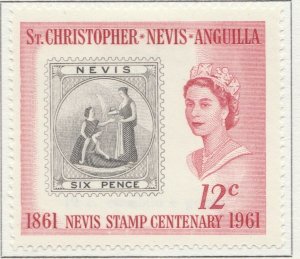 1961 British Colony ST. CHRISTOPHER NEVIS & EEL 12cMH* Stamp A28P45F30252-