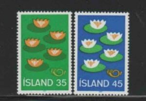 ICELAND #496-497 1977 NORDIC COOPERATION FOR THE ENVIROMENT MINT VF NH O.G