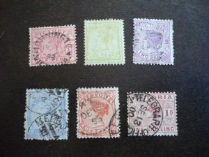 Stamps - Victoria - Scott# 160-163, 165-166 - Used Part Set of 6 Stamps
