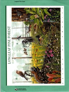 US SP1435 Longleaf Pine Forest 3611 Souvenir Page FDC