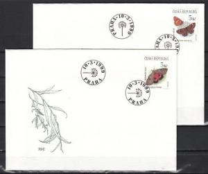 Czech Rep., Scott cat. 3084-3085. Butterfly issue. 2 First Day Covers. ^