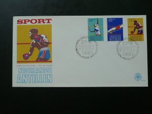 boxe boxing tennis 1981 FDC Netherlands Antilles 87140