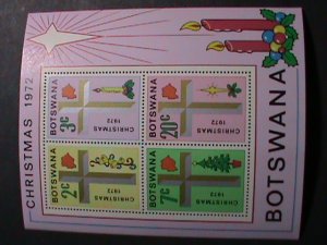 BOTSWANA STAMP : 1972 SC#95a BOTSWANA CHRISTMAS  MNH S/S SHEET. RARE;