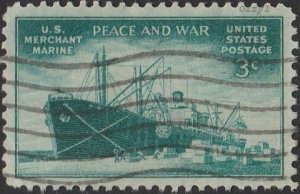 USA #939 1946 3c Green U.S. Merchant Marine USED-VF-NH.