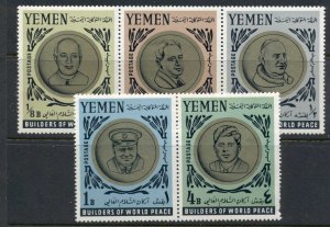 Yemen Kingdom 1966 Mi#202A-206A Famous Personalities of the 20th Century MUH