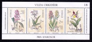 Sweden 1982 Wild Orchids Mint MNH Miniature Sheet SC 1419