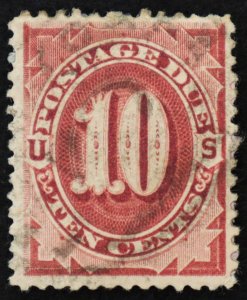 U.S. Used Stamp Scott #J26 10c Postage Due, XF - Superb. Intense Color. A Gem!