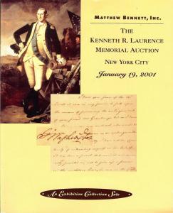 The Kenneth R. Laurence Memorial Auction , Bennett 01/19/01