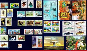 BRAZIL 1988 ALL STAMPS ISSUED, FULL YEAR, 43V, SCOTT 2125-60 CV $26.05, ALL MNH