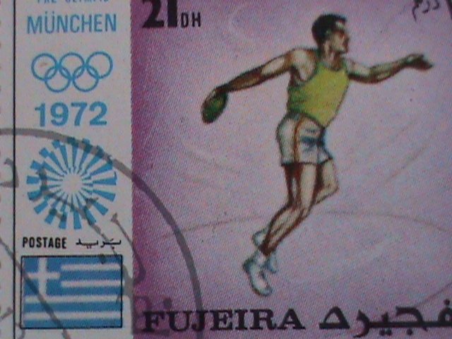 ​FUJEIRA STAMP-1972 OLYMPIC GAMES MUNICH'72 - CTO COMPLETE-LARGE SET SHEET VF