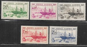 Algeria #126-130  Ships set complete  ( MLH&U*) CV $22.30