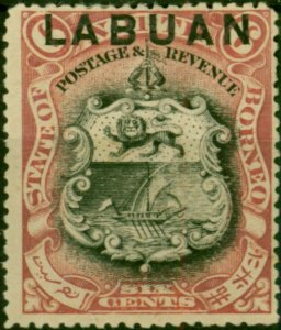 Labuan 1897 6c Brown-Lake SG93b P.15 Fine Unused